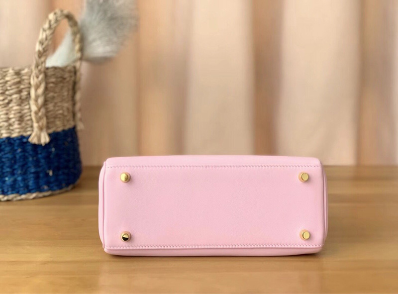 Hermes Kelly系列 愛馬仕凱莉包 純手工定制版 25cm swift平紋 櫻花粉