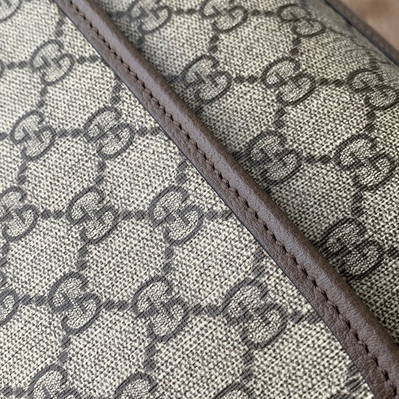 501050 Gucci高級人造帆布小號郵差包 虎頭標志郵差包 棕色