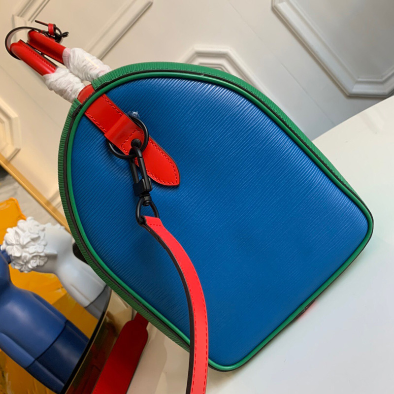 M53419 LV supreme keepall 45 旅行袋 EPl水波紋旅行袋 綠色