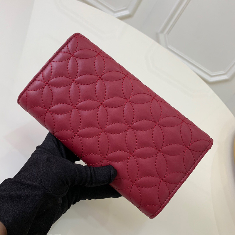 M68590 LV CAPUCINES 錢夾 LV鉤扣女士長款錢夾 玫紅