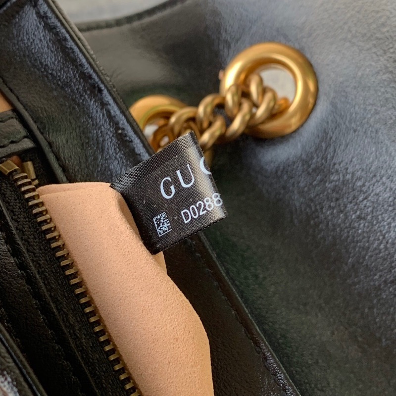 443497 GG Marmont 系列小號肩背包 褐紅色斜紋女包