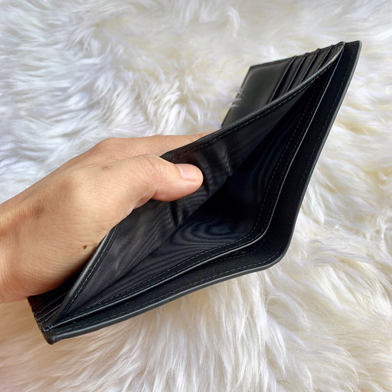 473916 CWC1N 1000 Gucci Signature黑色皮夾 金屬GG雙折錢包