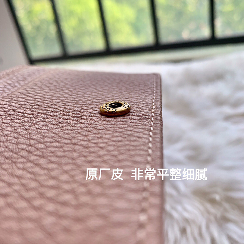 460185 Gucci Animalier系列卡包 小蜜蜂短款錢包 粉色