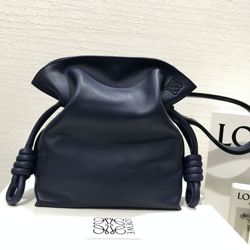 A411FC1X01 Loewe FLAMENCO繩結系列手拿包 深藍色