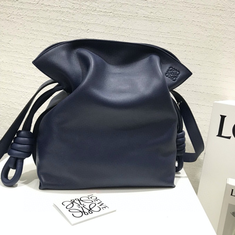 A411FC1X01 Loewe FLAMENCO繩結系列手拿包 深藍色