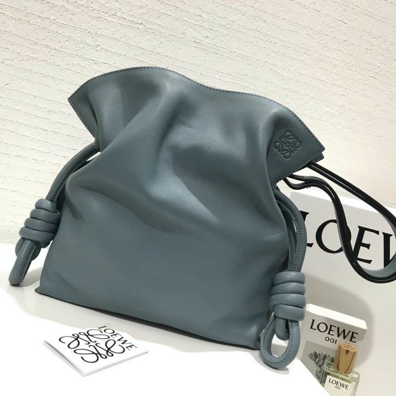 A411FC1X01 Loewe FLAMENCO繩結系列手拿包 霧霾藍
