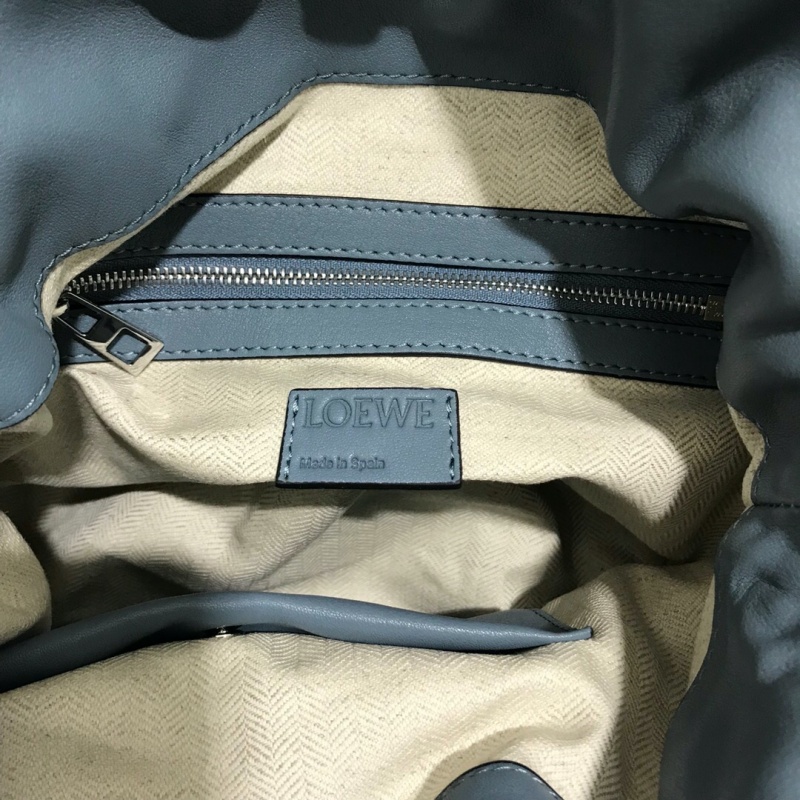 A411FC1X01 Loewe FLAMENCO繩結系列手拿包 霧霾藍