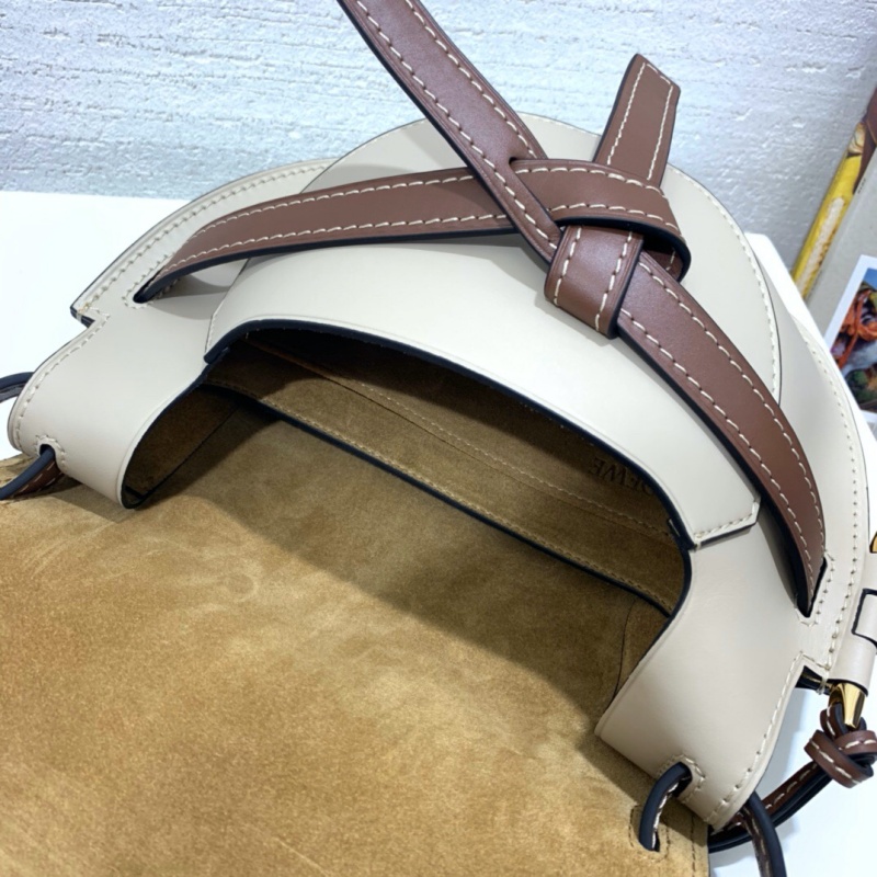 321 Loewe羅意威 Gate 小包 進口頭層牛皮馬鞍包 深藍色