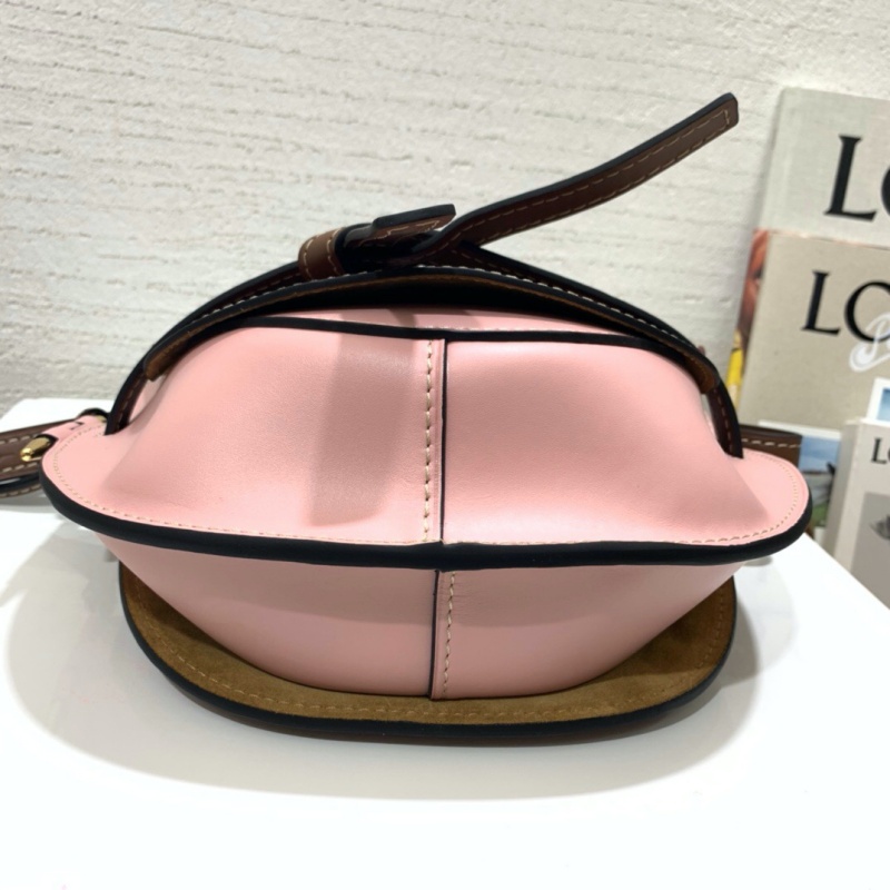 321 Loewe羅意威 Gate 小包 進口頭層牛皮馬鞍包 酒紅色