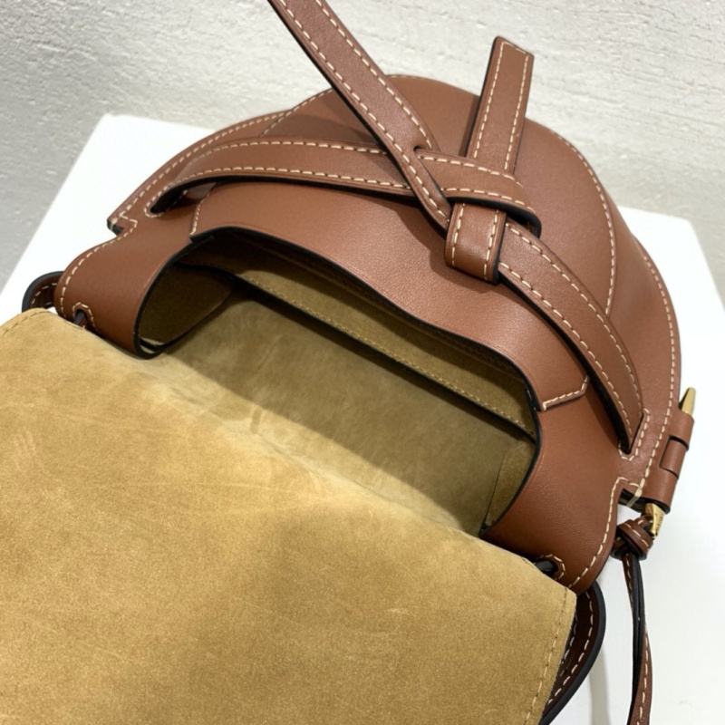 321 Loewe羅意威 Gate 小包 進口頭層牛皮馬鞍包 棕褐色