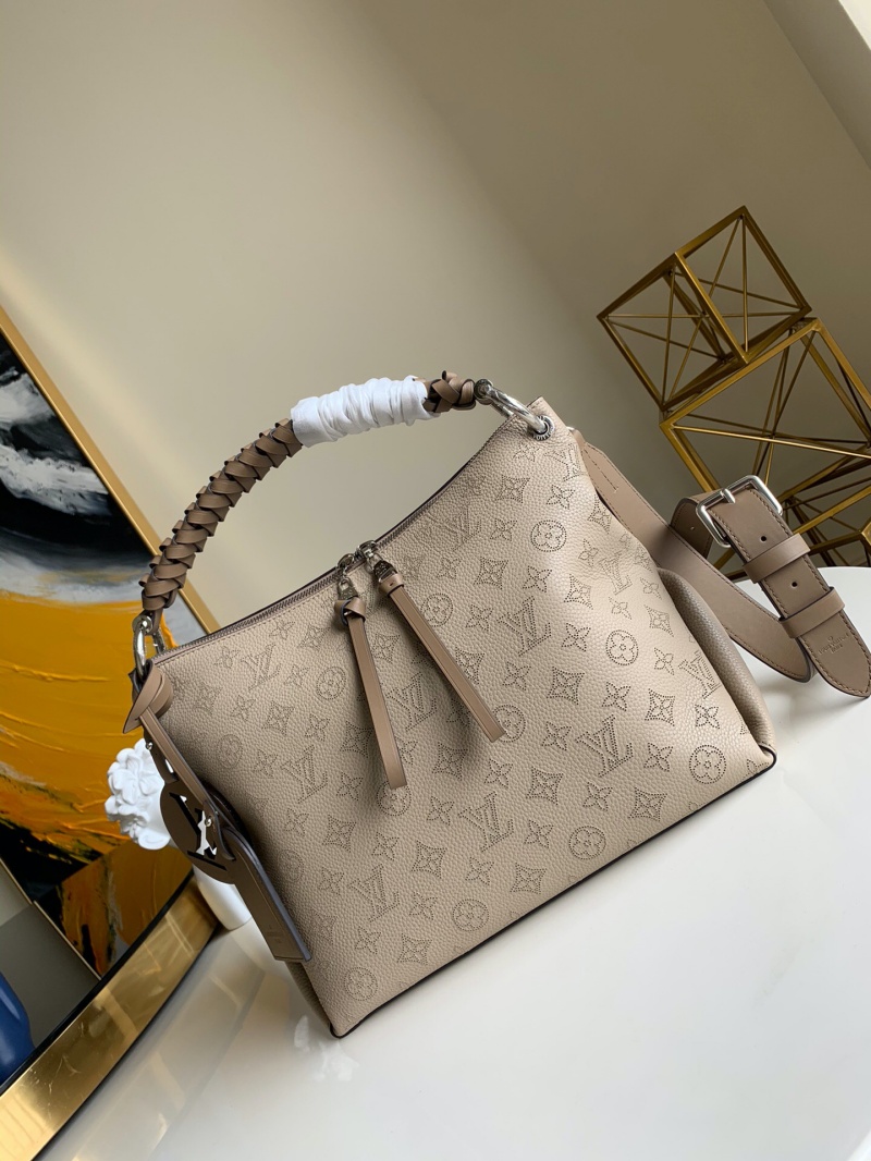 M56084 LV BEAUBOURG HOBO 中號手袋 編織皮革手柄 灰色