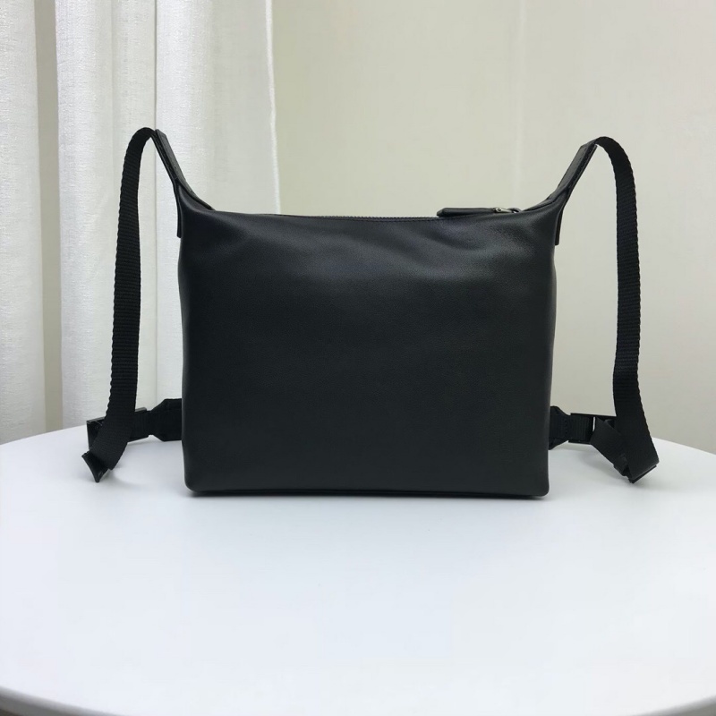 2VH043 Prada普拉達織物和皮革斜挎包 Prada郵差包 黑配藍