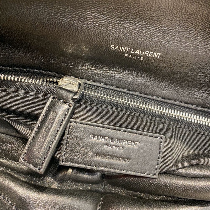 577475 YSL圣羅蘭LOULOU PUFFER中號(hào)絎縫小羊皮手袋 黑色銀扣