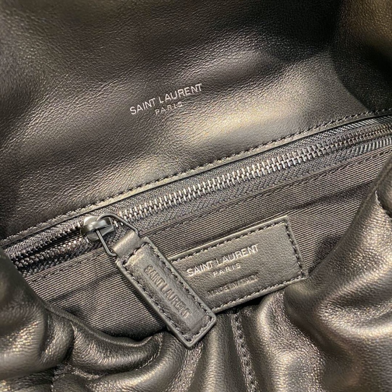 577476 YSL圣羅蘭LOULOU PUFFER小號絎縫小羊皮手袋 黑色黑扣