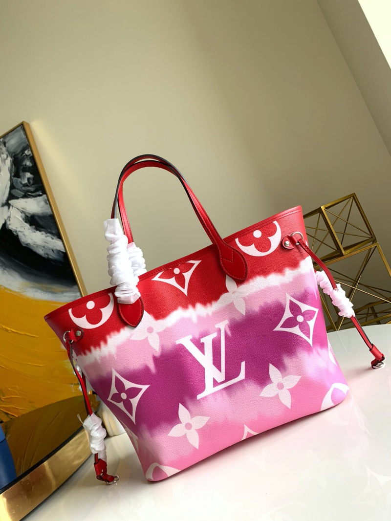 M45127 LV NEVERFULL 中號手袋 2020新款日本絞染工藝女包 紅色