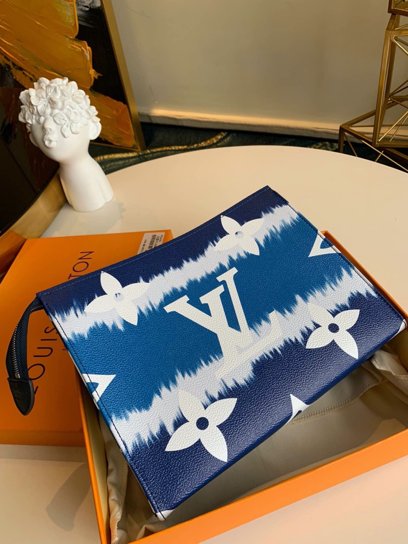 M69136 LV ESCALE 26 盥洗袋 2020新款日本絞染工藝女包 藍色