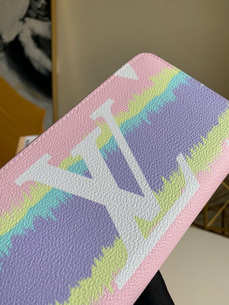 M69110 LV ESCALE ZIPPY 錢夾 絞染系列拉鏈錢包 粉色