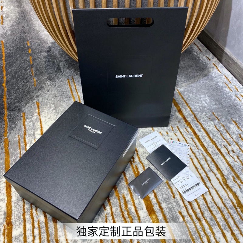 494699 YSL圣羅蘭小號loulou 黑色“y”字形提花真皮鏈條包 黑色金扣