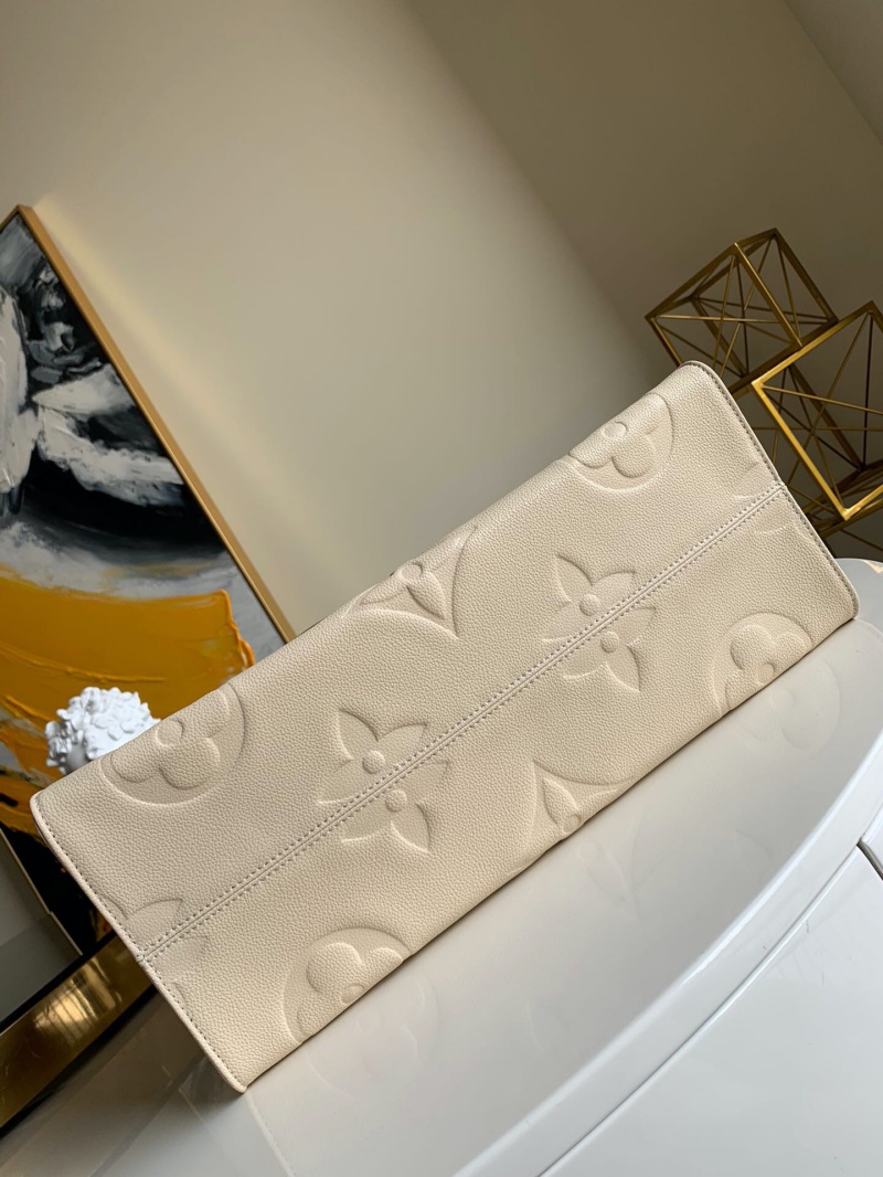 M45081 LV ONTHEGO 手袋 Monogram Empreinte Giant 壓紋托特包 白色