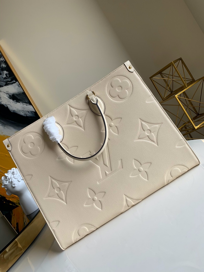 M45081 LV ONTHEGO 手袋 Monogram Empreinte Giant 壓紋托特包 白色