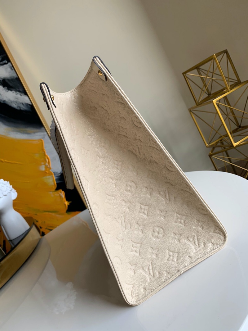 M45081 LV ONTHEGO 手袋 Monogram Empreinte Giant 壓紋托特包 白色