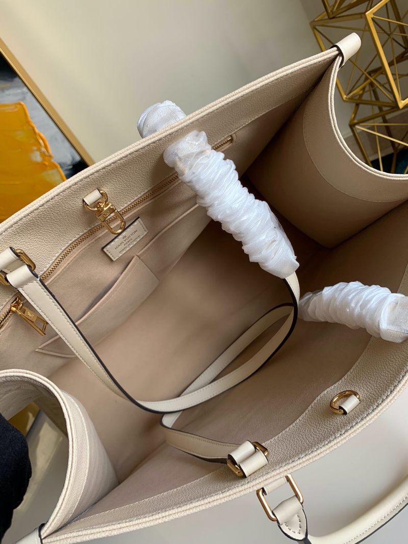 M45081 LV ONTHEGO 手袋 Monogram Empreinte Giant 壓紋托特包 白色