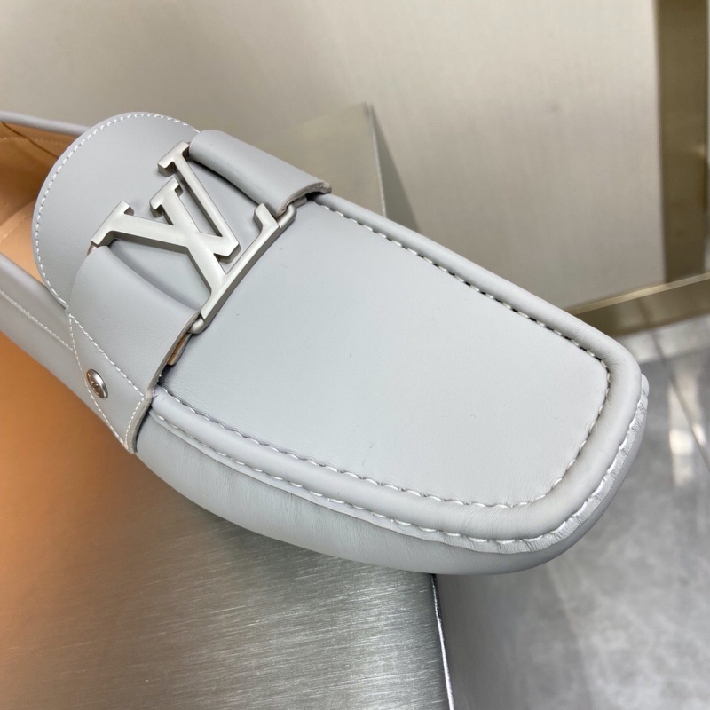 1A4P0X LV MONTE CARLO 便鞋 小牛皮平紋豆豆鞋 樂福鞋 白色