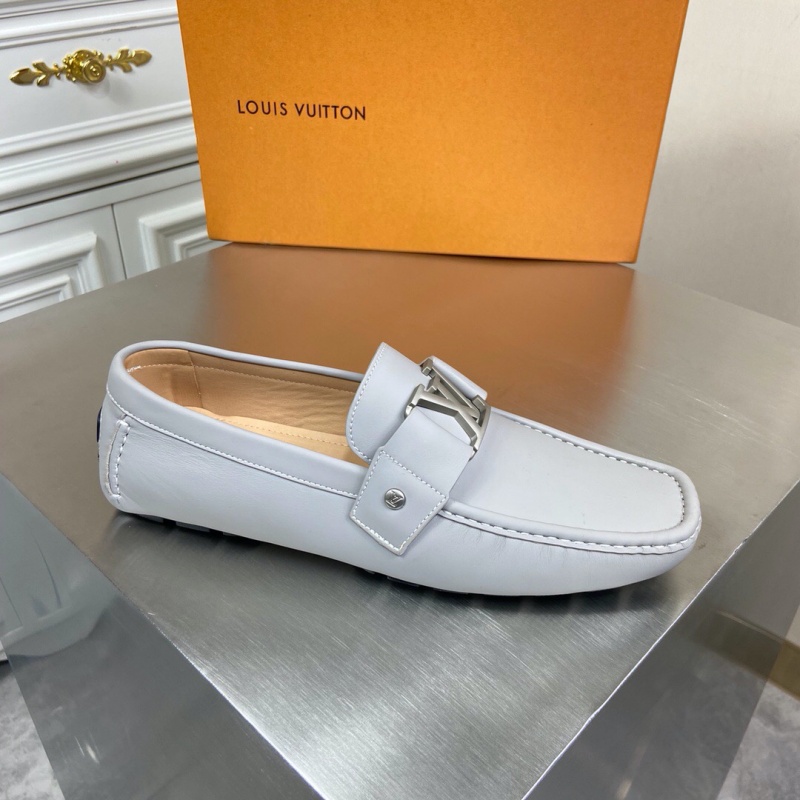 1A4P0X LV MONTE CARLO 便鞋 小牛皮平紋豆豆鞋 樂福鞋 白色