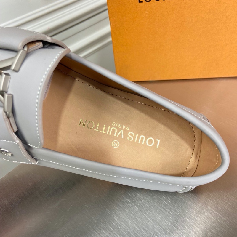 1A4P0X LV MONTE CARLO 便鞋 小牛皮平紋豆豆鞋 樂福鞋 白色