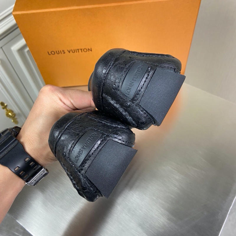 1A4P0X LV MONTE CARLO 便鞋 鴕鳥皮豆豆鞋 樂福鞋 黑色