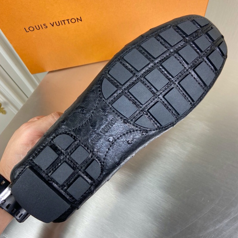 1A4P0X LV MONTE CARLO 便鞋 鴕鳥皮豆豆鞋 樂福鞋 黑色