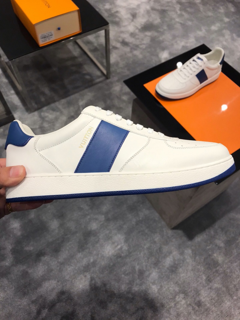 1A5YNN LV Rivoli 運動鞋 小牛皮彩色飾邊板鞋 藍色