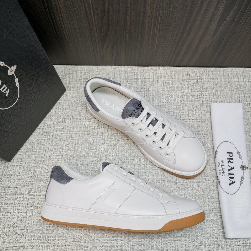 4E3544 Prada2020新款男鞋 Prada皮革運(yùn)動(dòng)鞋 普拉達(dá)小白鞋 休閑板鞋