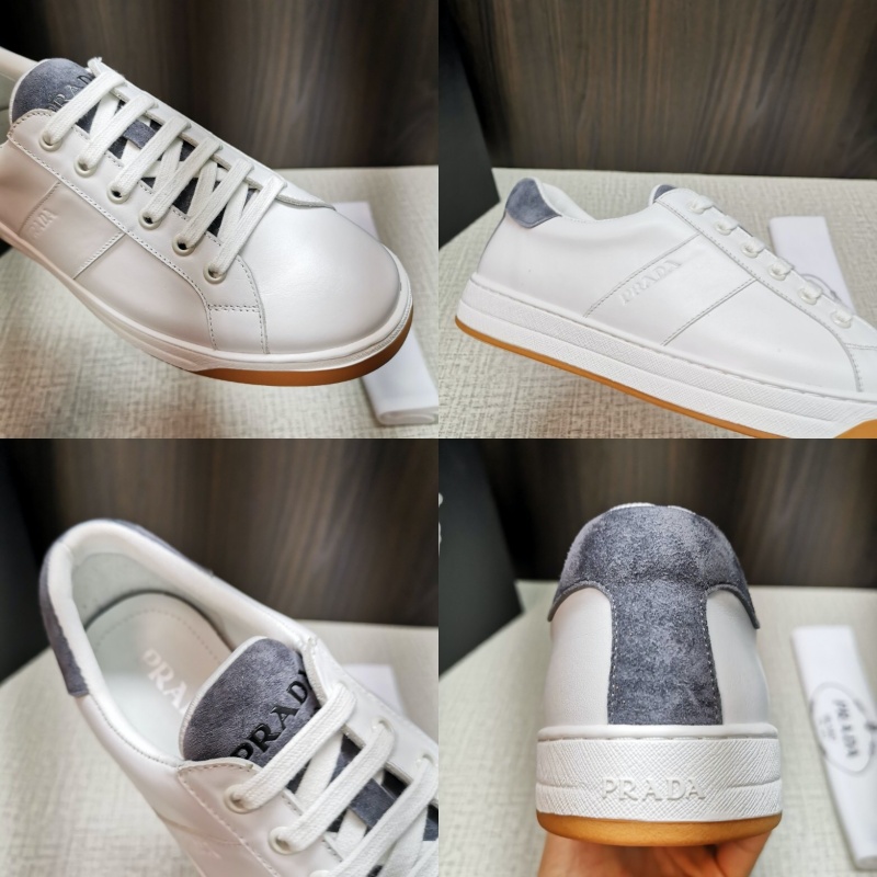 4E3544 Prada2020新款男鞋 Prada皮革運(yùn)動(dòng)鞋 普拉達(dá)小白鞋 休閑板鞋