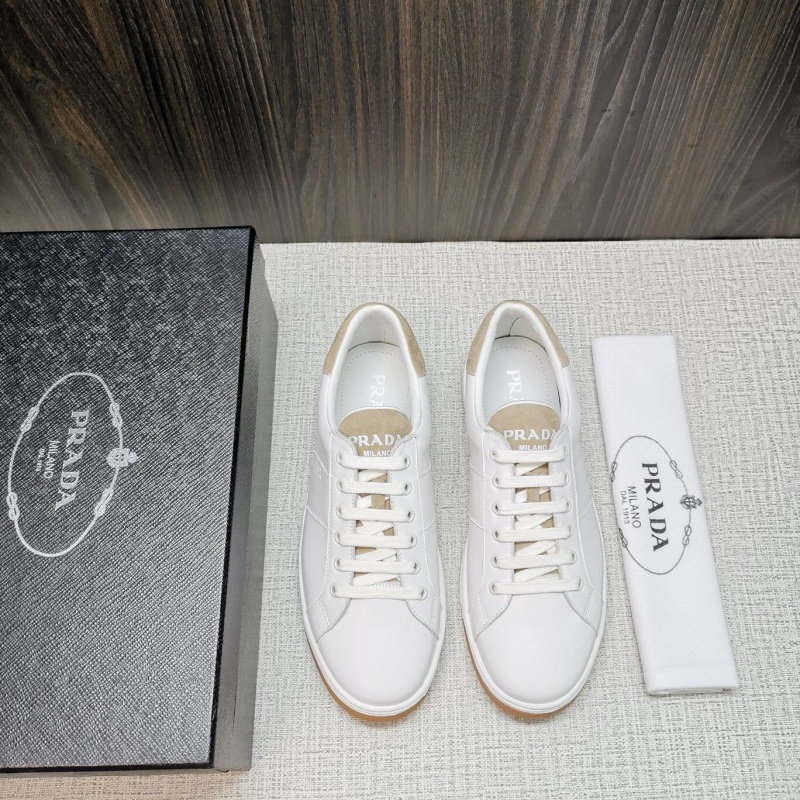 4E3544 Prada2020新款男鞋 Prada皮革運(yùn)動(dòng)鞋 普拉達(dá)小白鞋 休閑板鞋