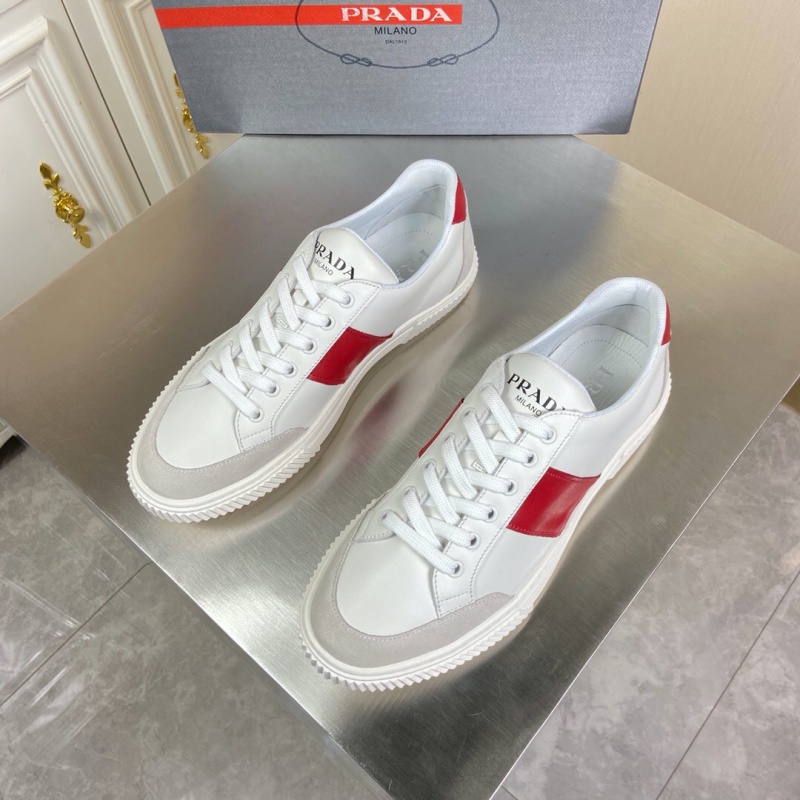 4E3463 Prada皮革和織物運動鞋 普拉達2020新款休閑運動鞋 黑色