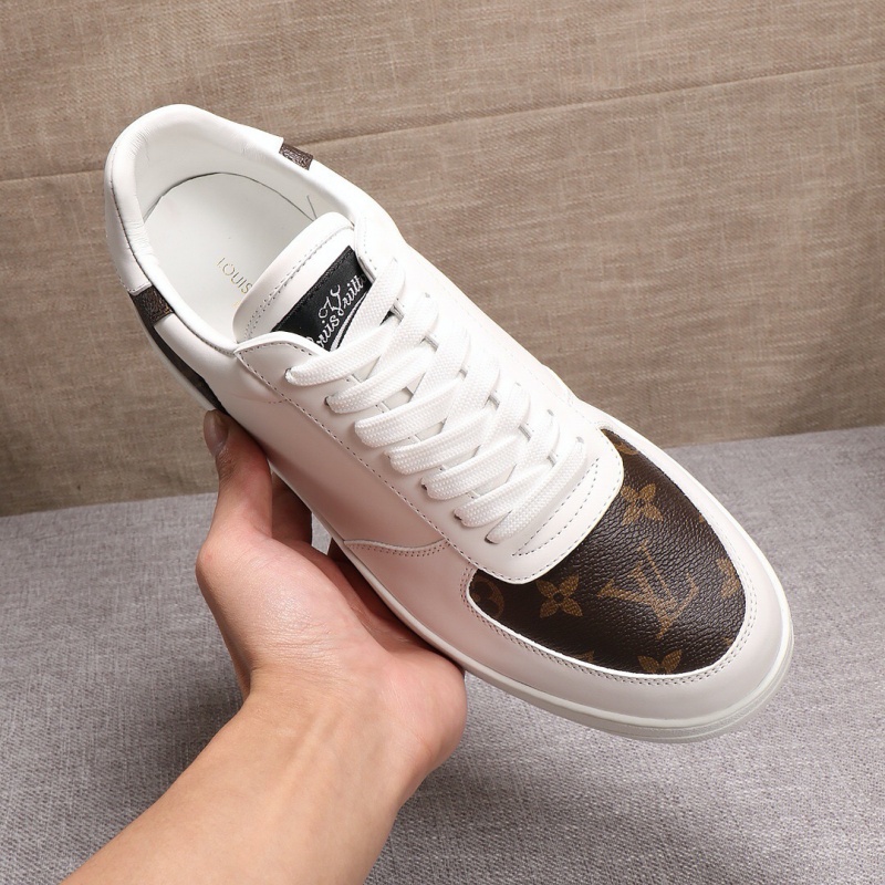 1A3MI2 LV Rivoli 運動鞋 平紋小牛皮配Monogram帆布男鞋 白色