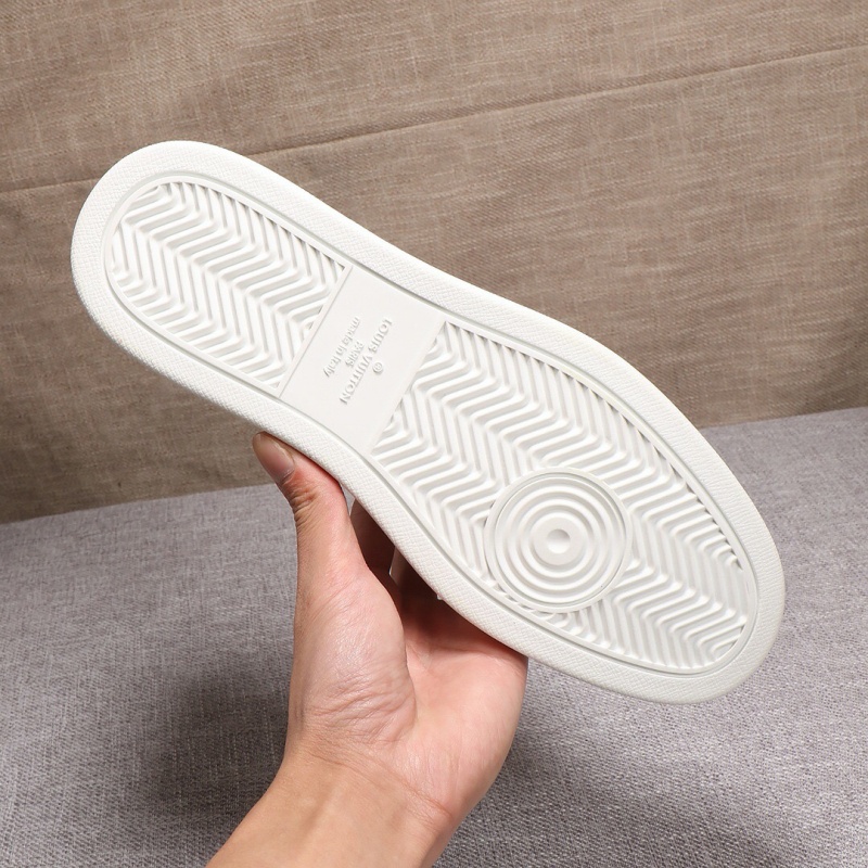 1A3MI2 LV Rivoli 運動鞋 平紋小牛皮配Monogram帆布男鞋 白色