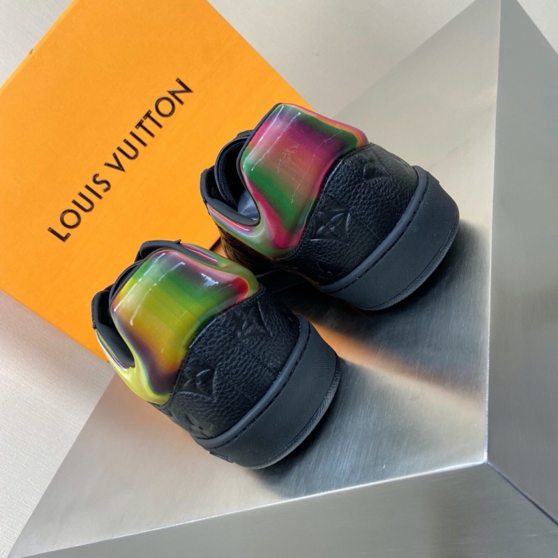 1A7S78 LV LUXEMBOURG 運動鞋 虹彩織物男鞋 LV板鞋 黑色