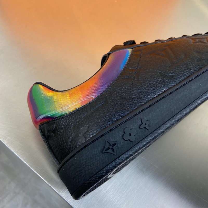 1A7S78 LV LUXEMBOURG 運動鞋 虹彩織物男鞋 LV板鞋 黑色