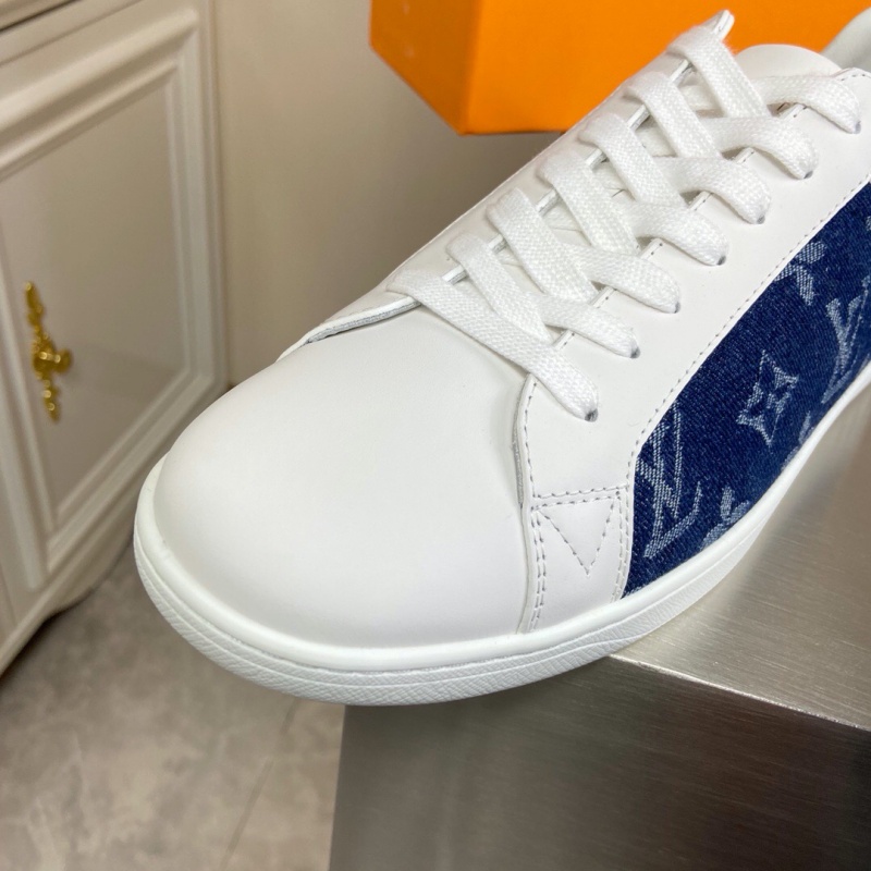 1A5S8T LV LUXEMBOURG 運動鞋 LV Monogram 刺繡織物男鞋 白色