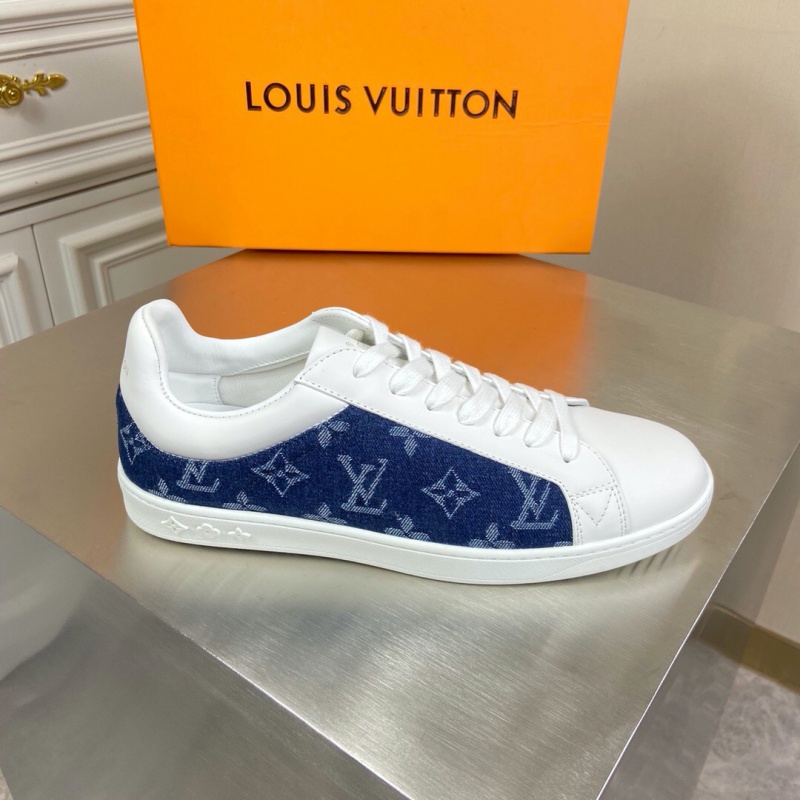 1A5S8T LV LUXEMBOURG 運動鞋 LV Monogram 刺繡織物男鞋 白色