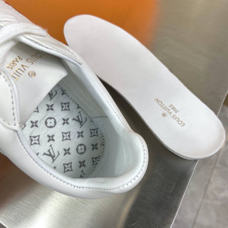 1A5S8T LV LUXEMBOURG 運動鞋 LV Monogram 刺繡織物男鞋 白色