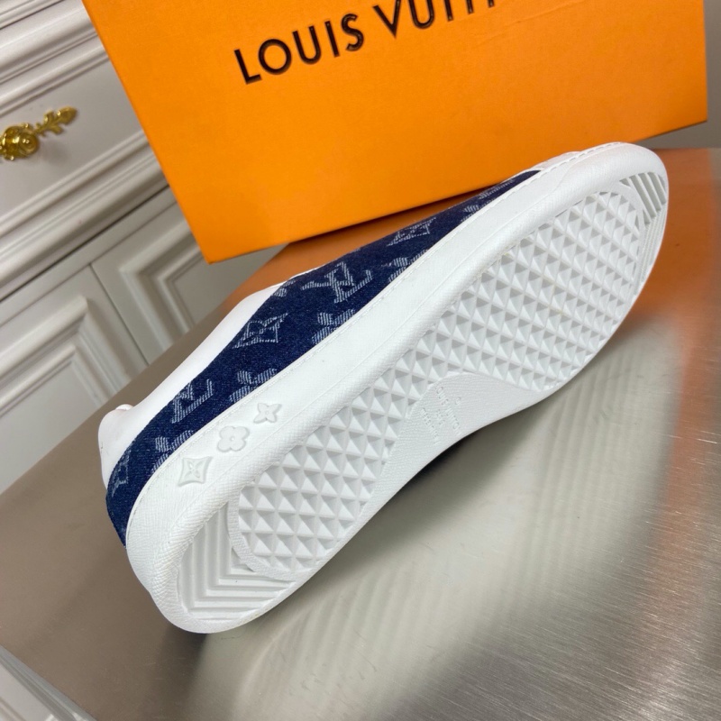 1A5S8T LV LUXEMBOURG 運動鞋 LV Monogram 刺繡織物男鞋 白色