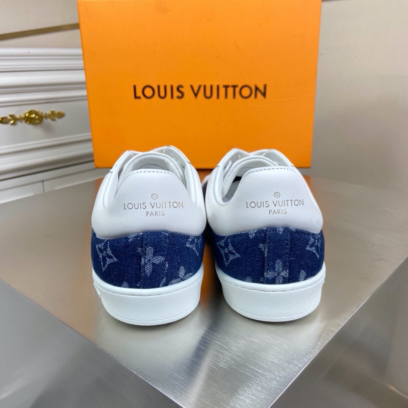 1A5S8T LV LUXEMBOURG 運動鞋 LV Monogram 刺繡織物男鞋 白色