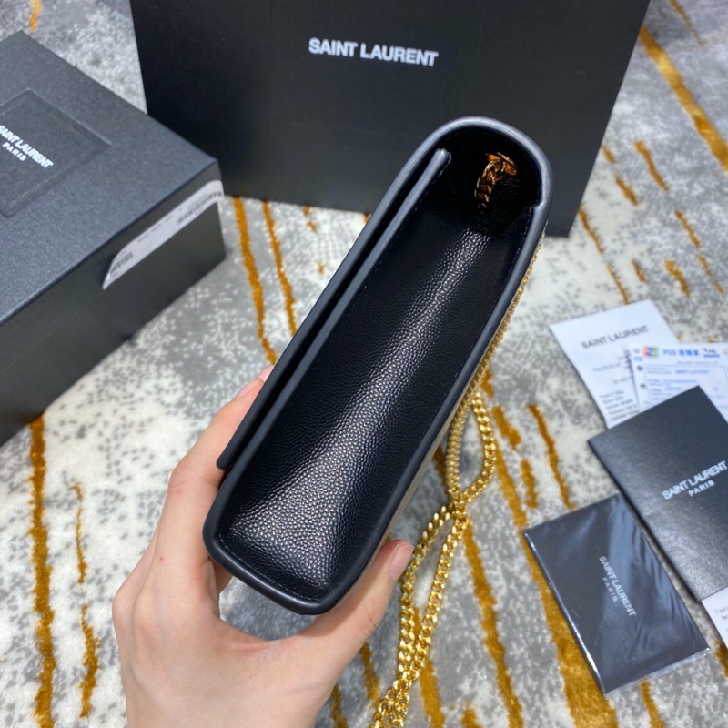 364021 YSL經典中號MONOGRAM圖案型女包 圣羅蘭挎包 黑色金扣