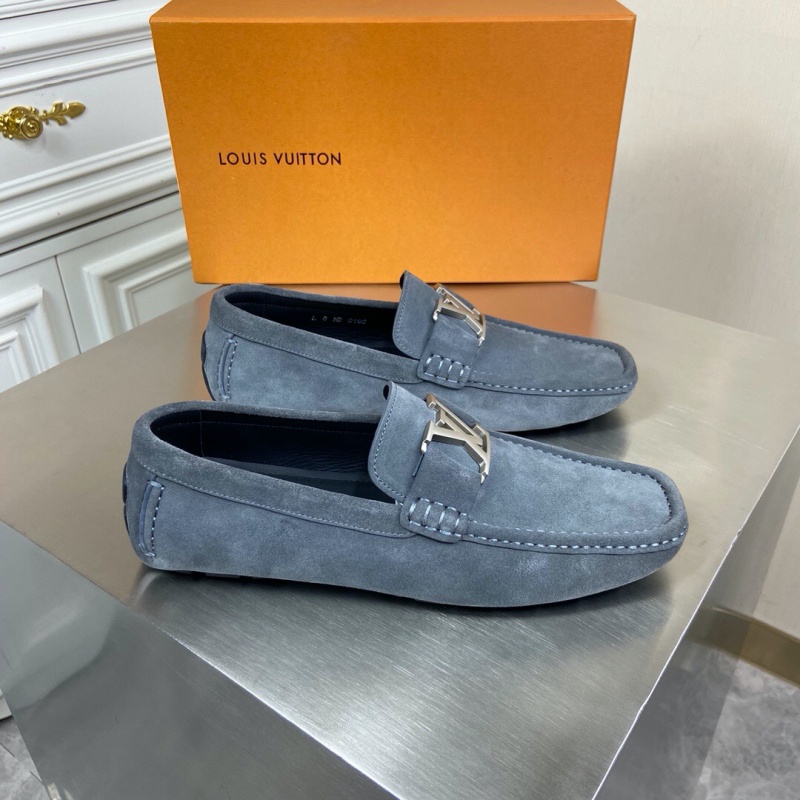 1A3QS5 LV Major 便鞋 LV絨面小牛皮男鞋 豆豆鞋 灰色