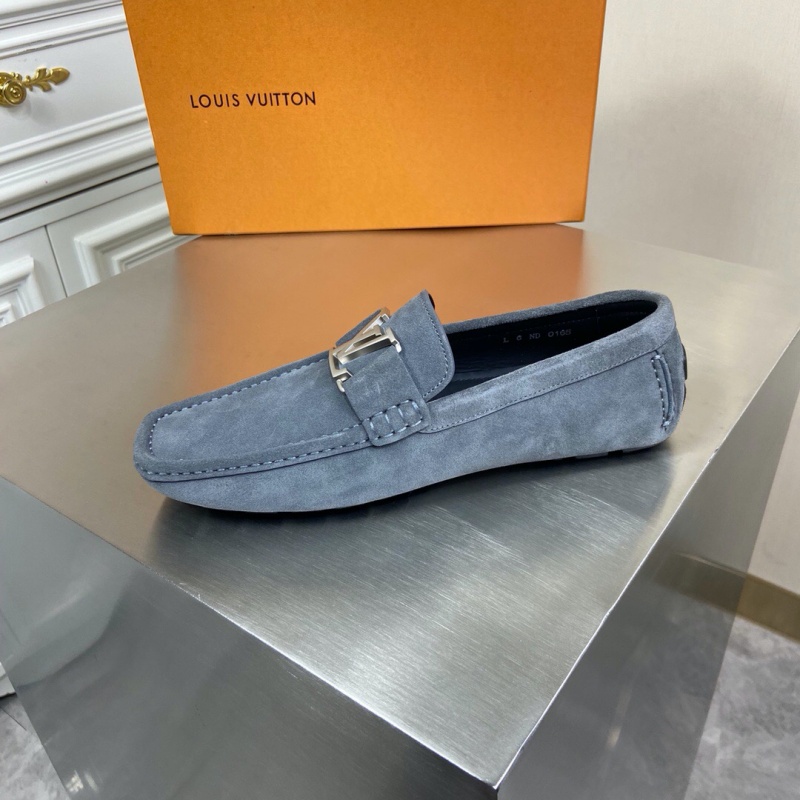 1A3QS5 LV Major 便鞋 LV絨面小牛皮男鞋 豆豆鞋 灰色