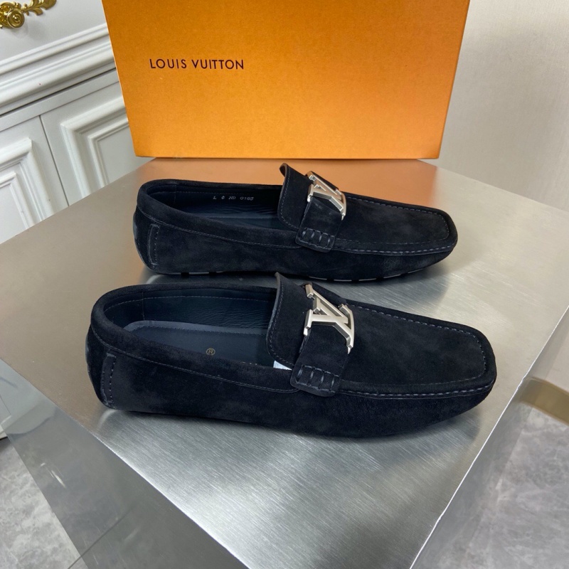 1A3QS5 LV Major 便鞋 LV絨面小牛皮男鞋 豆豆鞋 黑色