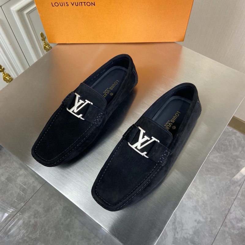 1A3QS5 LV Major 便鞋 LV絨面小牛皮男鞋 豆豆鞋 黑色